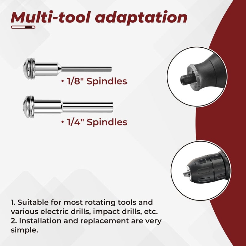 Prozwee 10 Pack 1.5" Cut Off Wheels with 2 Shank(1/4" Mandrel+1/8" Mandrel),Fiberglass Reinforced Rotary Tool Cutting Disc Set - Image 4